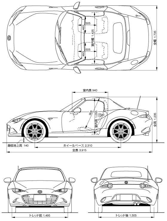 Miata dimensions