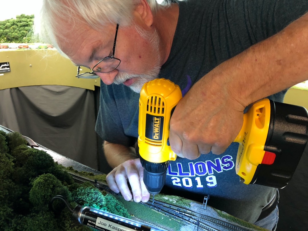 Joe installing turnout