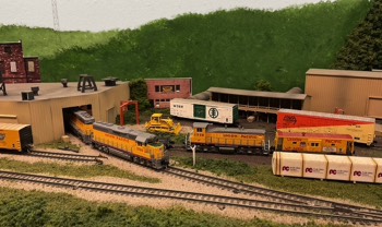 The UP local staged for work at Boonville